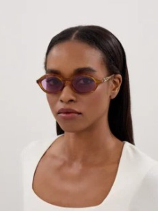 Gucci GG2153S 005 Oval Sunglasses – Pink Havana / Violet